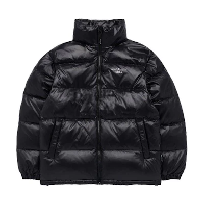 Acmé De La Vie ACME DE LA VIE ADLV FW22 Logo Print Zip-Up Puffer Jacket Unisex Black. ADLV-22FW-OTLOSD-BLK