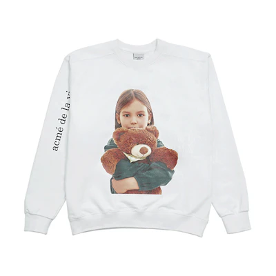 acmé de la vie ACME DE LA VIE ADLV Girl Bear Sweatshirt Unisex White ADLV-21SS-SWWHBF-GKG