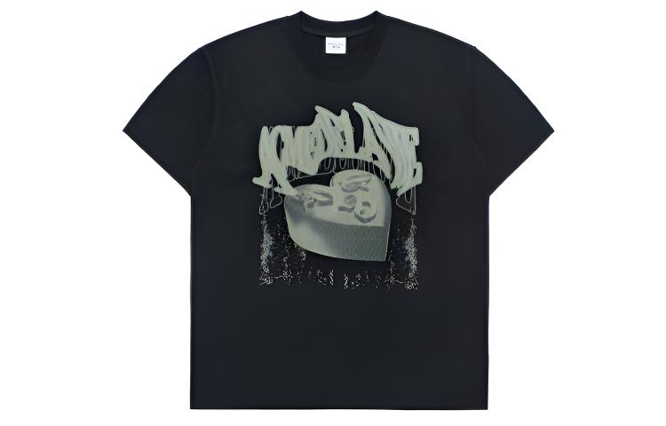 Acmé De La Vie Acme de la Vie ADLV Graphic Print Black Crewneck T-Shirt Short Sleeve. ADLV-24SS-SSMASK-BLK