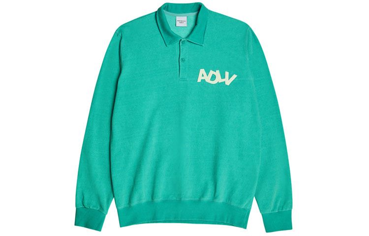 Lookbook Sweater Lengan Panjang Unisex ADLV Letter Print Mint Green ADLV-21SS-PKLGPL-MNT