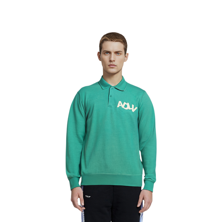 Shop Sweater Lengan Panjang Unisex ADLV Letter Print Mint Green ADLV-21SS-PKLGPL-MNT