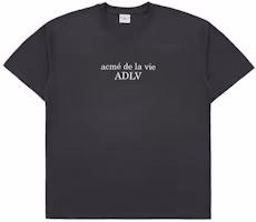 Acmé De La Vie acme de la vie ADLV Letter Print Unisex Black Short-Sleeve Crewneck T-Shirt ADLV-24SS-SSCSBR-CHA Acmé De La Vie acme de la vie ADLV Letter Print Unisex Black Short-Sleeve Crewneck T-Shirt ADLV-24SS-SSCSBR-CHA