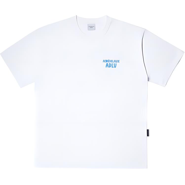 Acmé De La Vie ACME DE LA VIE ADLV Logo Graphic Oversized Unisex T-Shirt White. ADLV-21SS-SSLMKB-WBL