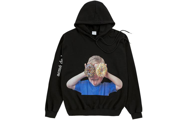 acmé de la vie ACME de la vie ADLV Logo Print Oversized Hoodie Unisex Black ADLV-18FW-HDBKBF-DN2