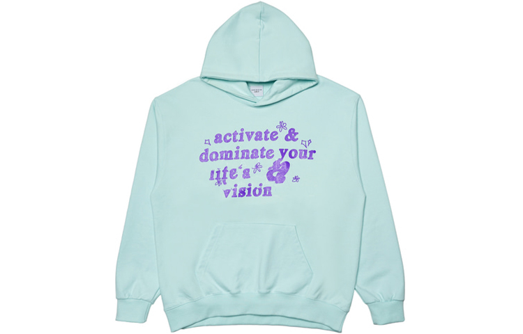 acmé de la vie ACME de la Vie ADLV Mint Green Floral Logo Hoodie Unisex ADLV-21FW-HDLAAA-MNT