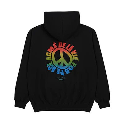 acmé de la vie ACME DE LA VIE ADLV Peace Logo Black Hoodie Unisex Regular Fit ADLV-20FW-HDLGPC-BLK