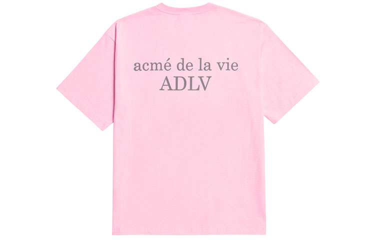 Acmé De La Vie ACME DE LA VIE ADLV Pink Basic Logo Print Unisex Short Sleeve T-Shirt ADLV-20SS-SSBLN2-PNK