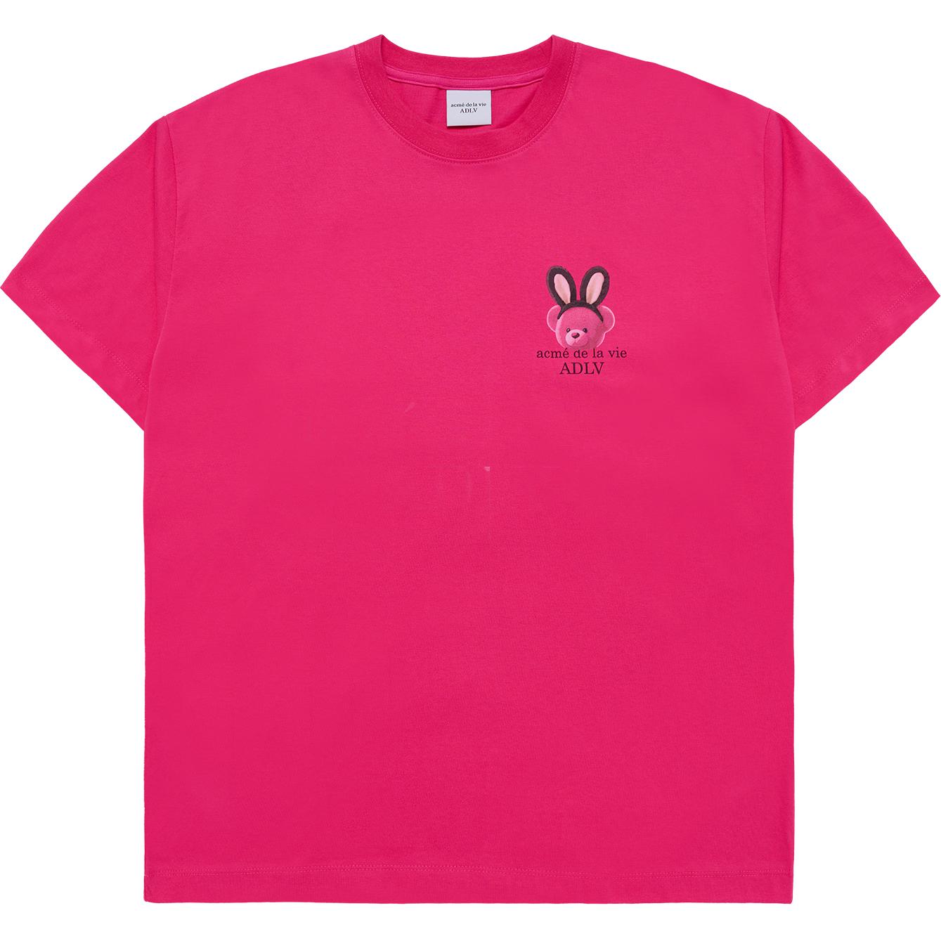 Acmé De La Vie ACME DE LA VIE ADLV Pink Bear Bunny Logo Unisex T-Shirt ADLV-24SS-SSLRBR-PNK