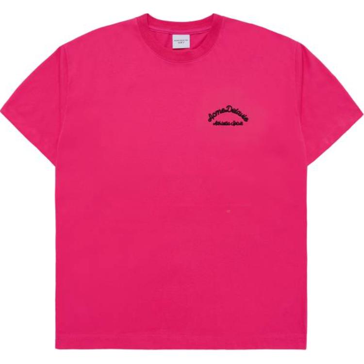 Acmé De La Vie ACME DE LA VIE ADLV Pink Letter Print Crewneck Short Sleeve T-Shirt Mens ADLV-24SS-SSLSEC-PNK
