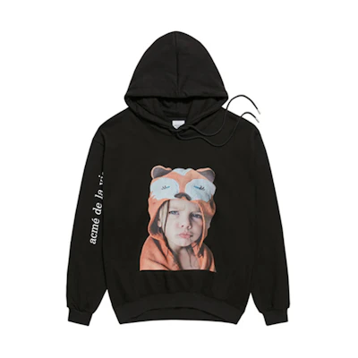 acmé de la vie acme de la vie ADLV Raccoon Girl Graphic Oversized Hoodie Unisex Black ADLV-19FW-HDBKBF-RAC