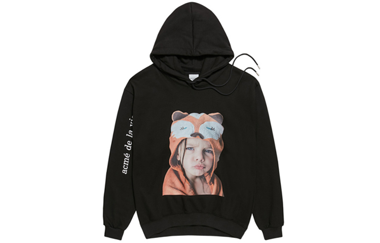 Order acmé de la vie ADLV Hoodie Unisex Hitam Grafik Raccoon Girl Oversized ADLV-19FW-HDBKBF-RAC