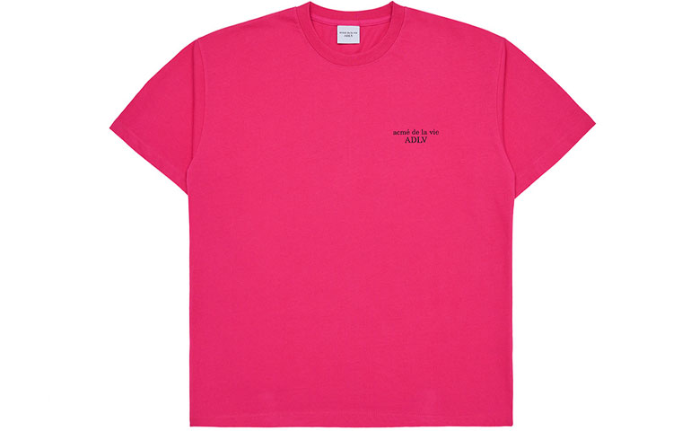Acmé De La Vie ACME DE LA VIE ADLV SS23 Pink Letter Print Short Sleeve T-Shirt for Men ADLV-23SS-SSLBSN-PNK