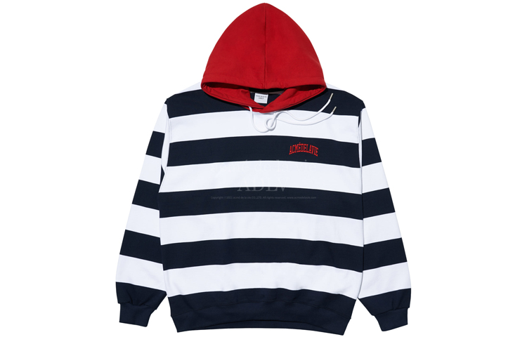 acmé de la vie ACME de la Vie ADLV Unisex Colorblock Striped Hoodie ADLV-21FW-HDLSTA-NVY