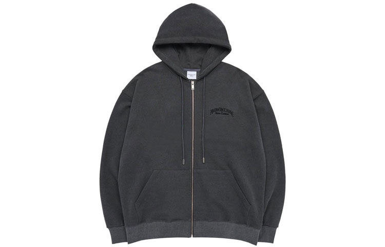 acmé de la vie acme de la vie ADLV Unisex Gray Full-Zip Hoodie Sweatshirt with Drawstrings ADLV-23SS-ZPLMDP-CHA