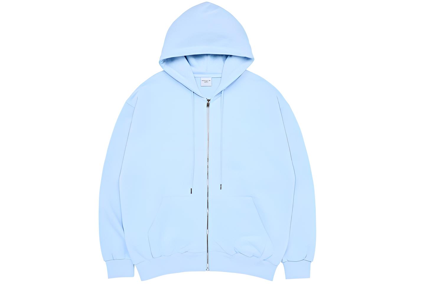 acmé de la vie acme de la vie ADLV Unisex Solid Color Zip-Up Hoodie ADLV-23SS-ZPLBSN-SBL