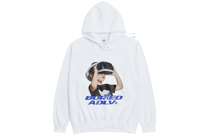 acmé de la vie Acme de la Vie ADLV VR Gamer Graphic Sweatshirt Unisex White ADLV-20FW-HDBACL-V3W