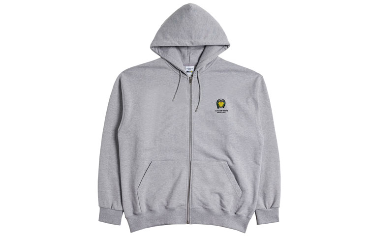acmé de la vie ACME de la Vie ADLV SMILEY Smiley Biker Hoodie Unisex - Grey ADLV-22FW-ZUSMBW-MEL
