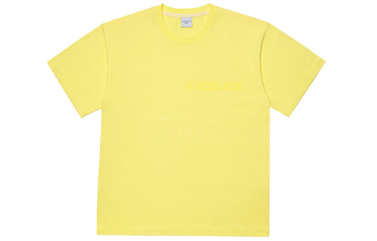 Acmé De La Vie Acme De La Vie ADLV Yellow Unisex Crewneck T-Shirt ADLV-21FW-SSL3PS-LYL