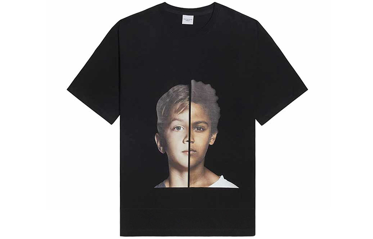 Order Acmé De La Vie 男女同款男孩印花宽松黑色圆领短袖T恤 ADLV-18SS-SSBKBF-TB