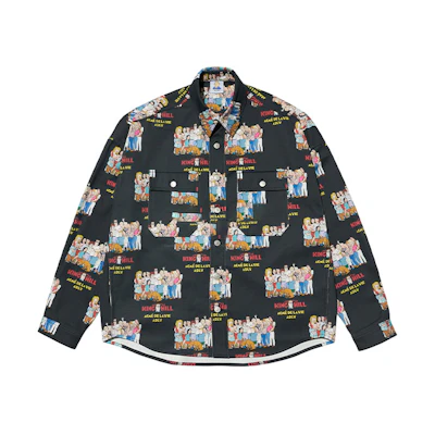 acmé de la vie ACME DE LA VIE King of the Hill Logo Print Black Polo Jacket Unisex ADLV-21SS-JKKHFM-BLK