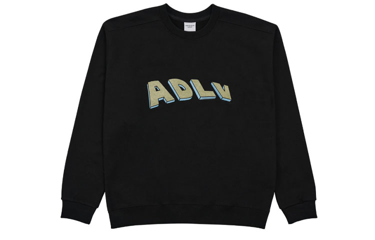 acmé de la vie ADLV 3D Logo Black Pullover Sweatshirt Unisex ADLV-21SS-SWL3TT-BLK