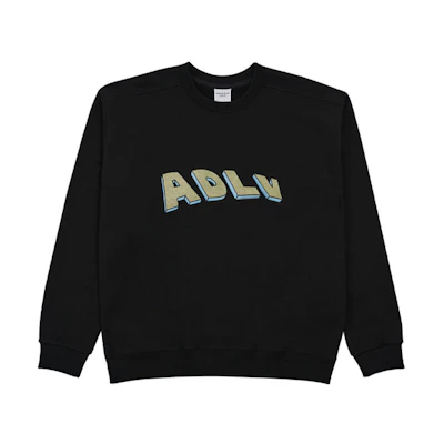 acmé de la vie ADLV 3D Logo Black Pullover Sweatshirt Unisex ADLV-21SS-SWL3TT-BLK