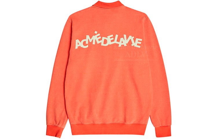acmé de la vie/ADLV Alphabet Print Long Sleeve Sweatshirt Unisex Orange ADLV-21SS-PKLGPL-ORG