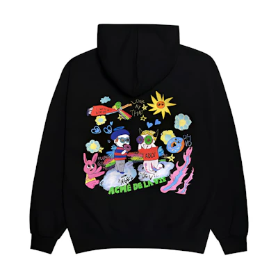 acmé de la vie/ADLV Angel & Devil Cartoon Graphic Hoodie Unisex Black ADLV-20FW-HDADAD-BLK