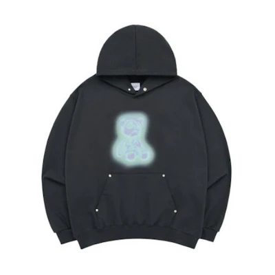 acmé de la vie ADLV Animal Graphic Hoodie Unisex Carbon Gray Long Sleeve ADLV-23FW-HDAGRB-CHA