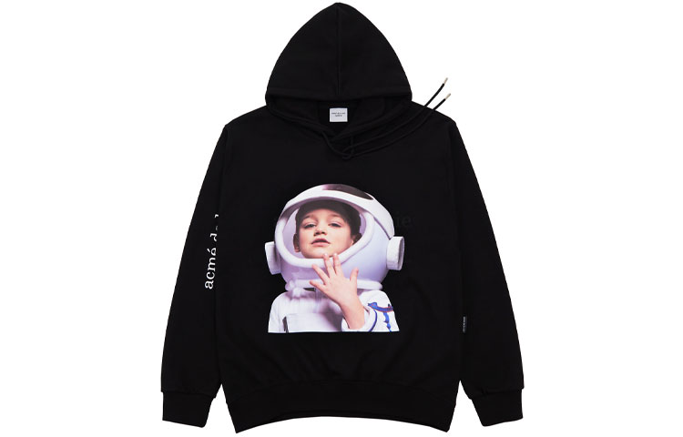 acmé de la vie ADLV Astronaut Boy Graphic Hoodie Unisex Black ADLV-21SS-HDBKBF-AST