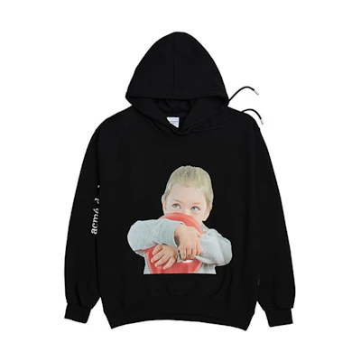 acmé de la vie ADLV Balloon Girl Graphic Hoodie Unisex Black ADLV-20SS-HDBKBF-BLN
