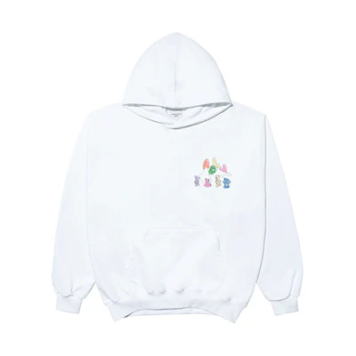 acmé de la vie ADLV Balloon Teddy Bear Sweatshirt White Unisex ADLV-21FW-HDABTB-WHT