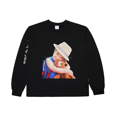 acmé de la vie ADLV Bear Hug Oversized Crewneck Sweatshirt Unisex Black ADLV-21FW-SWBKBF-SCB