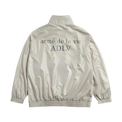 acmé de la vie ADLV Beige Printed Letter Oversized Jacket Unisex ADLV-21SS-JKLGWS-BEG