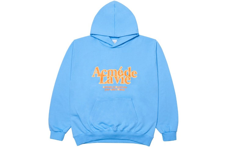 acmé de la vie ADLV Big Logo Print Sky Blue Hoodie Unisex ADLV-21FW-HDLPNT-SBL