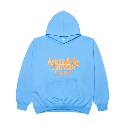 acmé de la vie ADLV Big Logo Print Sky Blue Hoodie Unisex ADLV-21FW-HDLPNT-SBL