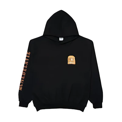 acmé de la vie ADLV Black Alphabet Toast Print Hoodie Unisex ADLV-21FW-HDATOS-BLK