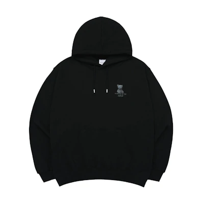 acmé de la vie ADLV Black Cartoon Graphic Hoodie Unisex Pullover ADLV-23FW-HDAFZB-BLK