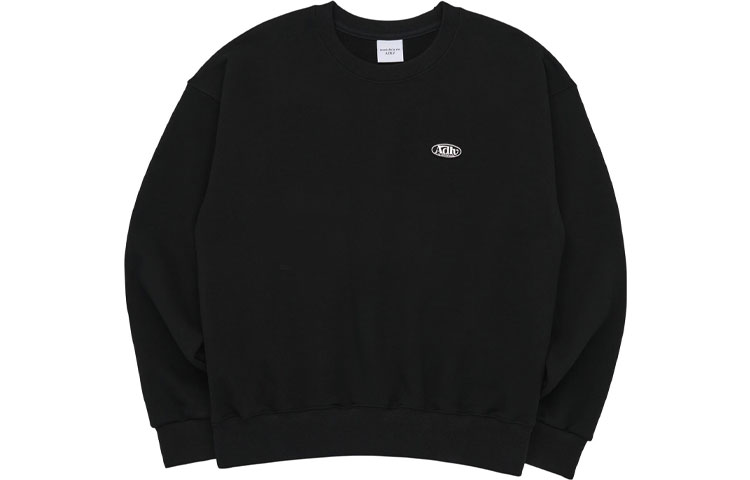 acmé de la vie ADLV Black Pullover Sweatshirt with Logo Print for Men ADLV-23SS-SWBACW-BLK