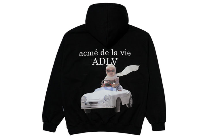 acmé de la vie/ADLV Car Girl Graphic Hoodie Unisex - Black ADLV-21FW-HDWHBF-SPC