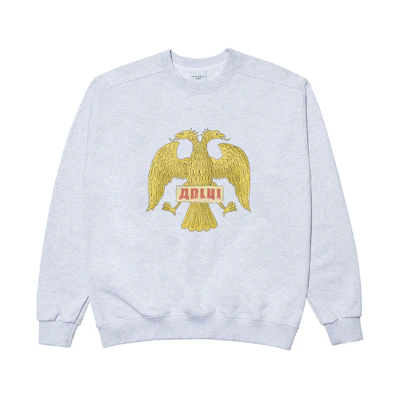acmé de la vie/ADLV Cartoon Eagle Print Unisex Sweatshirt Grey ADLV-21FW-SWAEGS-MEL