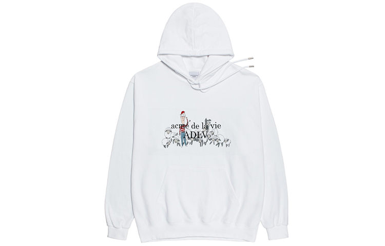 acmé de la vie/ADLV Cartoon Graphic Sweatshirt Unisex White ADLV-20FW-HDADCL-WHT