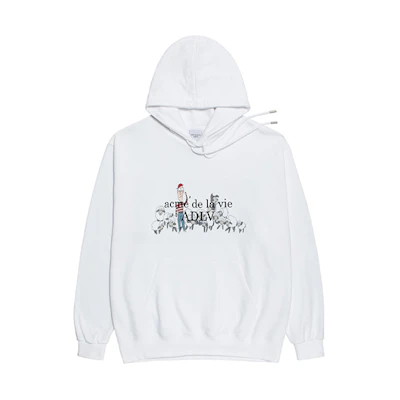 acmé de la vie/ADLV Cartoon Graphic Sweatshirt Unisex White ADLV-20FW-HDADCL-WHT