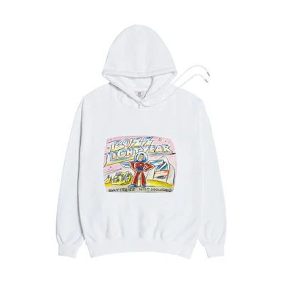 acmé de la vie/ADLV Cartoon Letter Print Hoodie Unisex - White ADLV-20FW-HDDIWH-CBZ