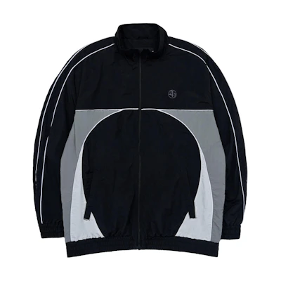 acmé de la vie ADLV Casual Striped Stand Collar Jacket Unisex Black ADLV-23FW-JKLNTR-BLK