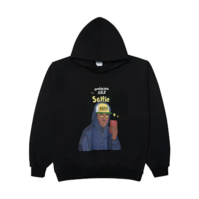 acmé de la vie/ADLV Character Print Hoodie Unisex Black ADLV-21FW-HDASLF-BLK