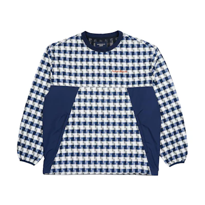 acmé de la vie/ADLV Checkered Colorblock Long Sleeve Sweatshirt Blue Unisex ADLV-22SS-LSCTWS-CHE