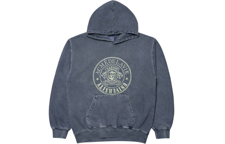 acmé de la vie ADLV Circle Logo Hoodie Unisex Navy Blue ADLV-21FW-HDLCVT-NVY