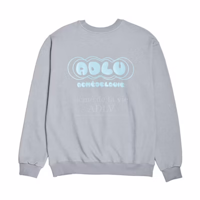 acmé de la vie/ADLV Circular Logo Print Crewneck Sweatshirt Unisex Grey ADLV-21SS-SWLCRC-CHR