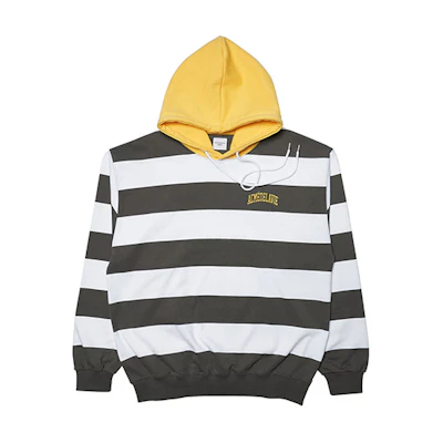 acmé de la vie/ADLV Colorblock Striped Hoodie Unisex Pullover Multiple Colors ADLV-21FW-HDLSTA-GRY